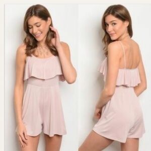 Maronie‎ romper with ruffled top, Sizes L
